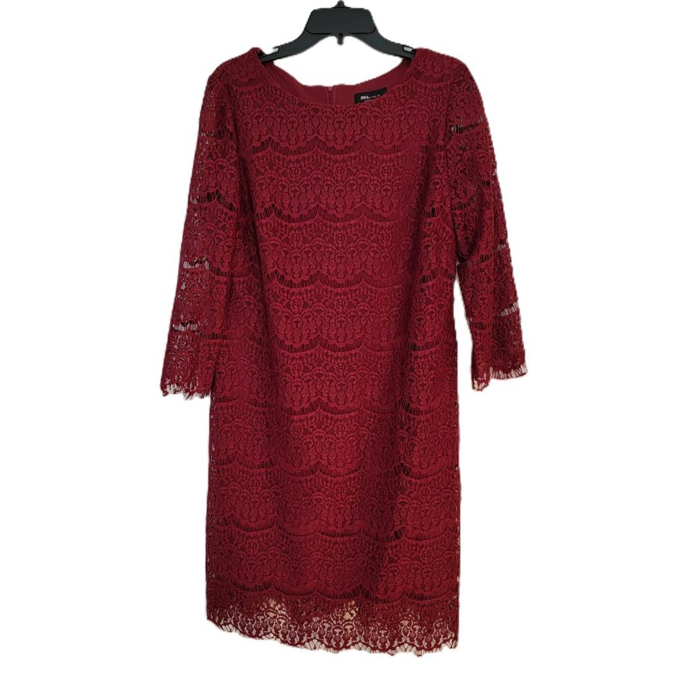 RN Studio By Ronnie Nicole Burgundy Lace Dress
